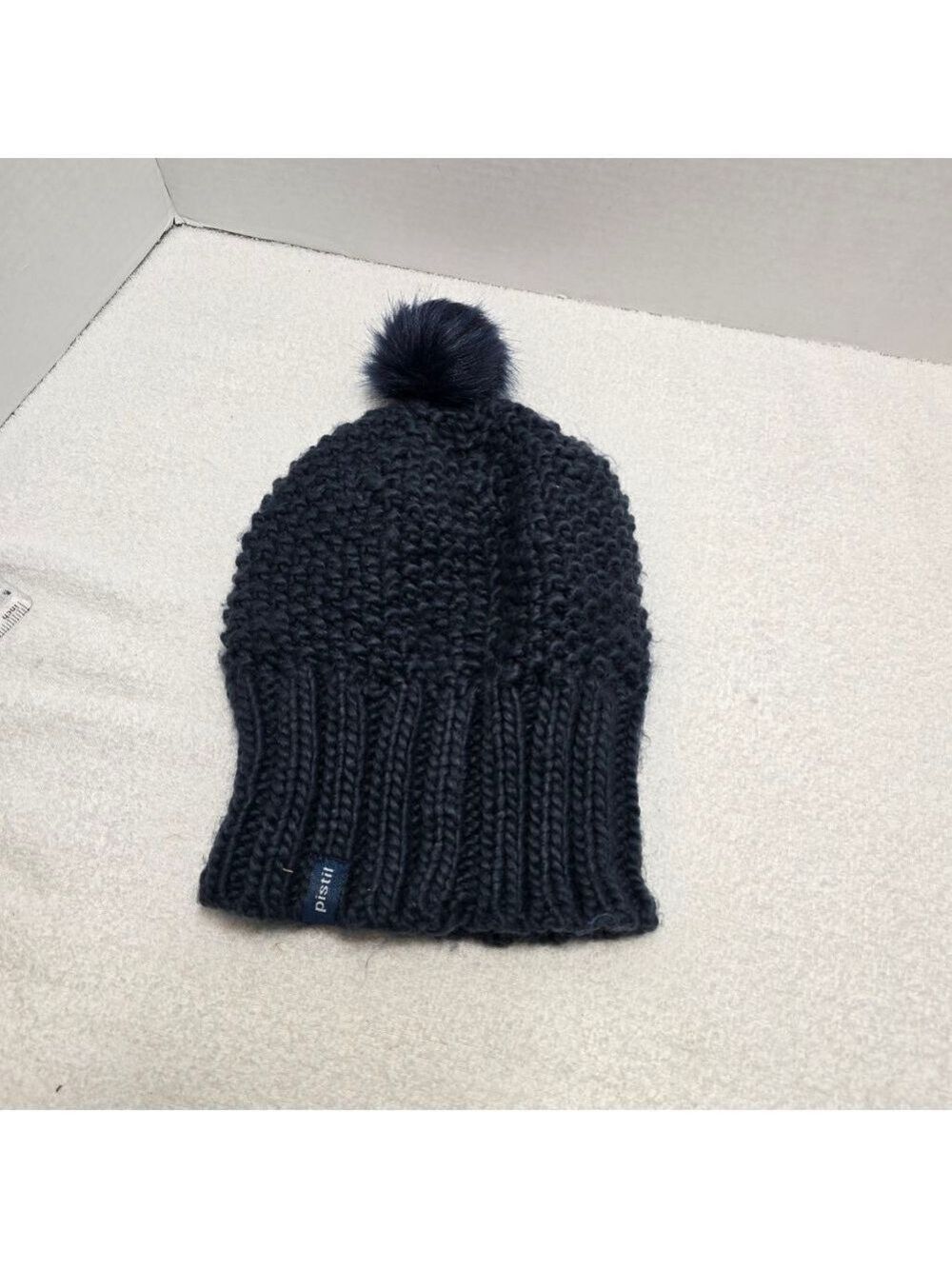 Women's Pistil Navy Knit Beanie Hat with Pom One Size